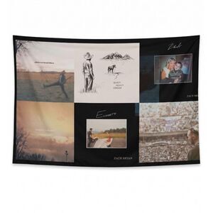 🤠 Zach Bryan Music Album Collage Tapestry Wall Art Country Aesthetic 60"x36"
